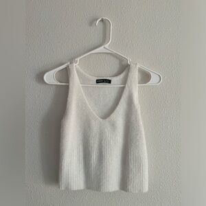 SHEIN WHITE FUZZY TOP